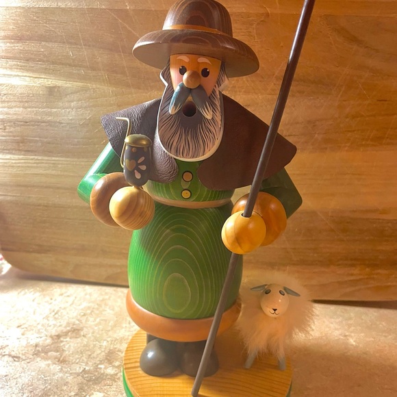 Smoking Shepherd Man. Old World Christmas .Not a Nutcracker. 17 th century - Picture 6 of 11